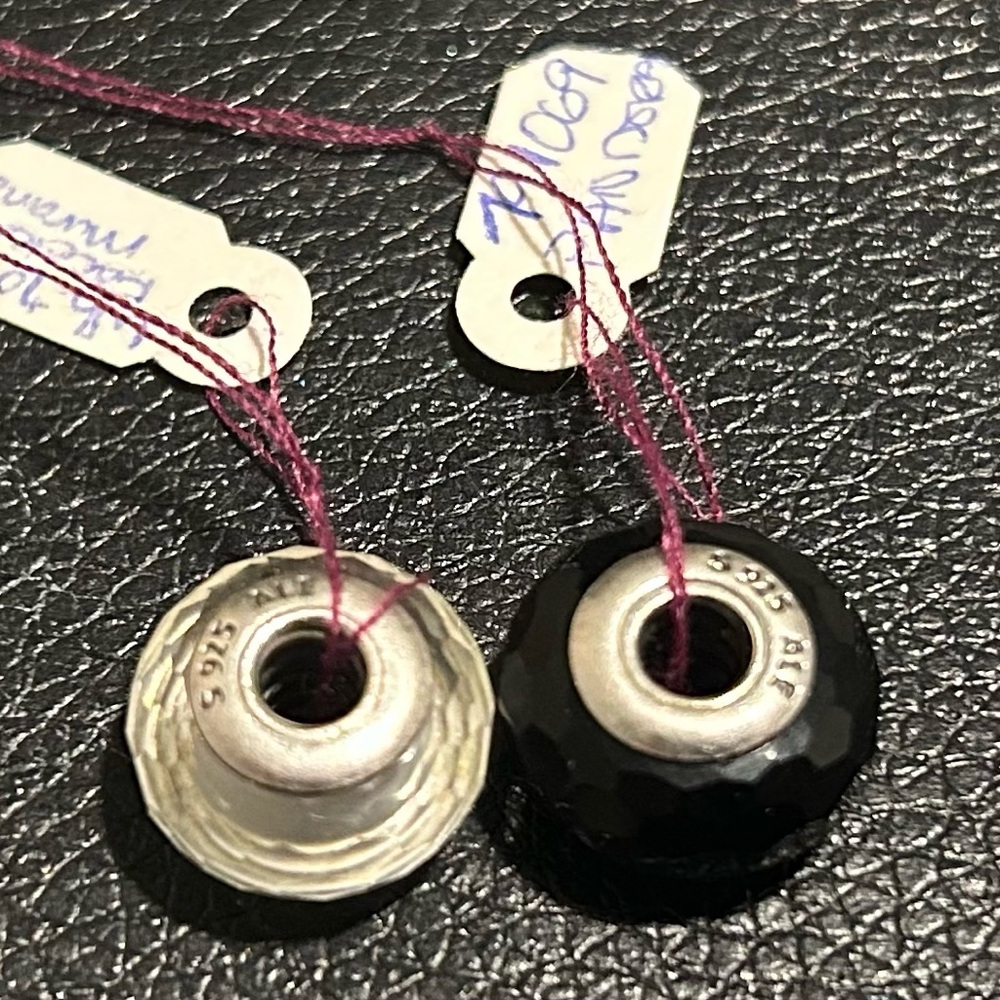 Pandora Black and White Charm Beads
